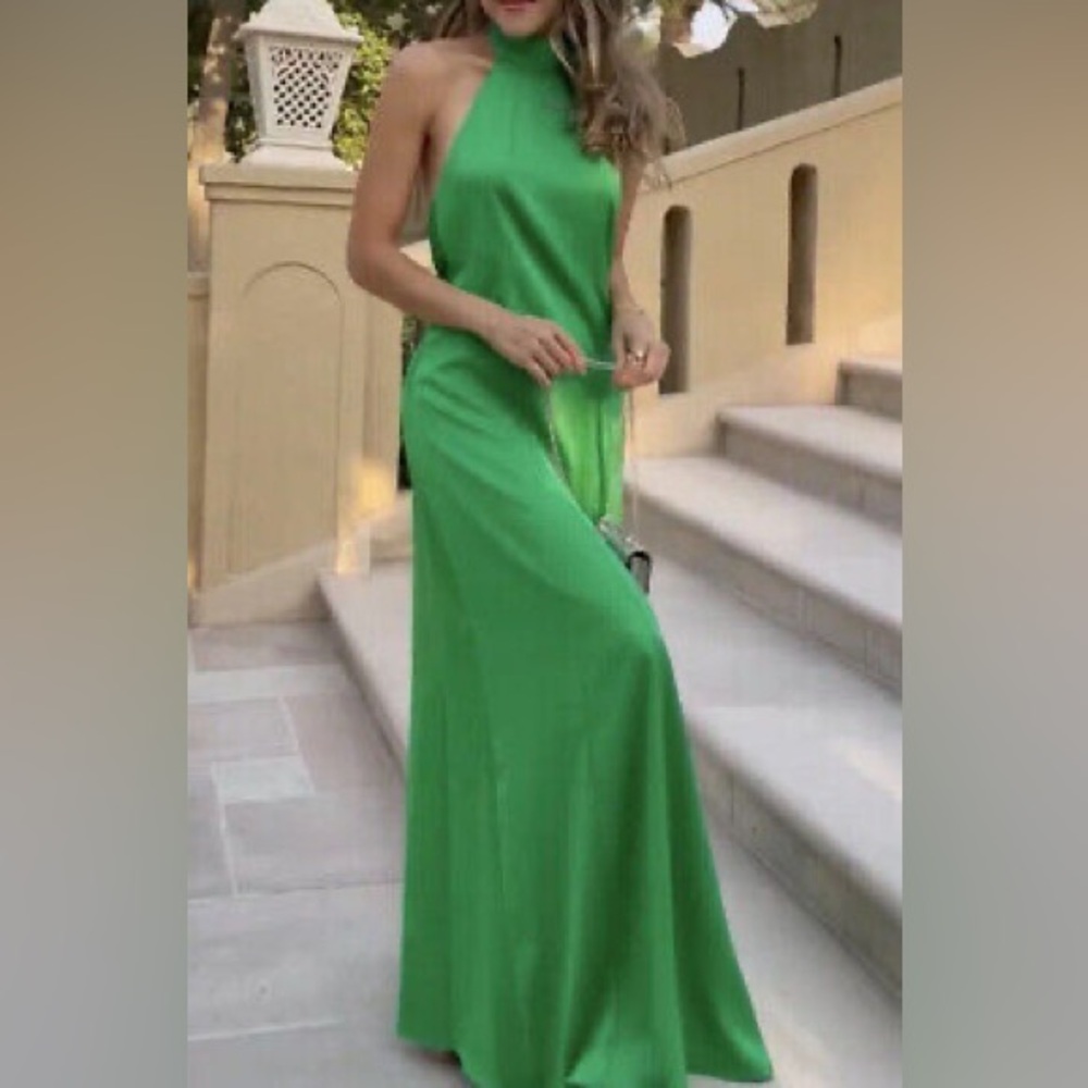 Zara satin effect dress brand new